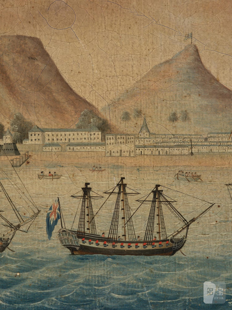 A rare Chinese Export painting of 'Table Mountain', - 图8